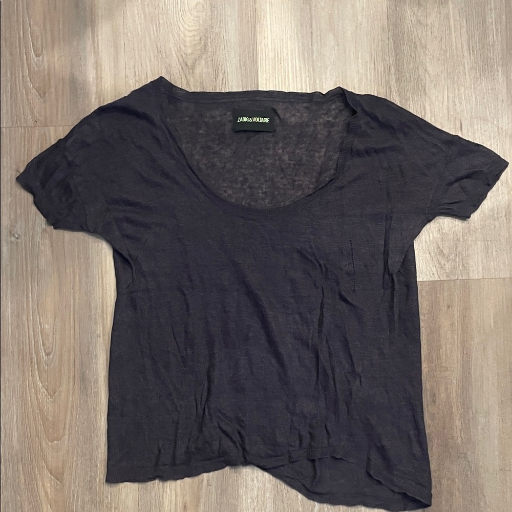 Zadig & Voltaire Charcoal Short Sleeve Tee
